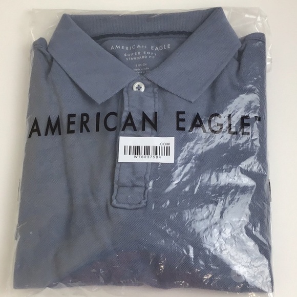 American Eagle Super Soft Polo Shirt Y2K NWT - Picture 2 of 7